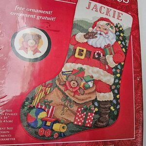 Ready for Christmas Stocking Santa Claus Counted‎ Cross Stitch Kit Toys Sealed